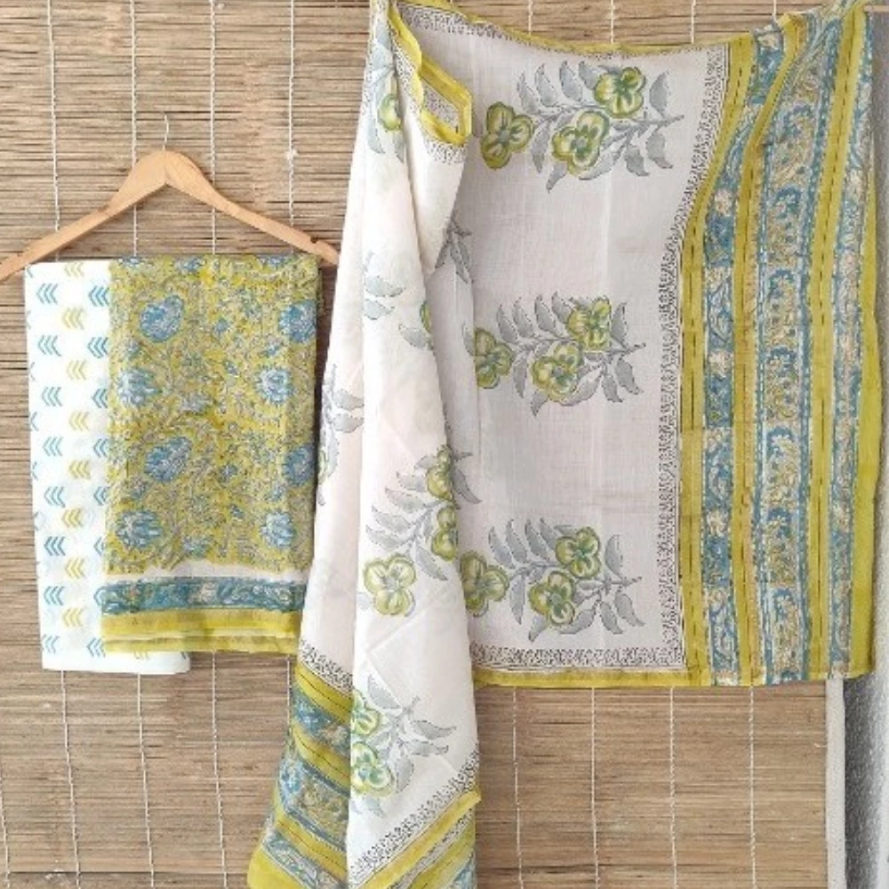 Yellow Chanderi Silk kurta set