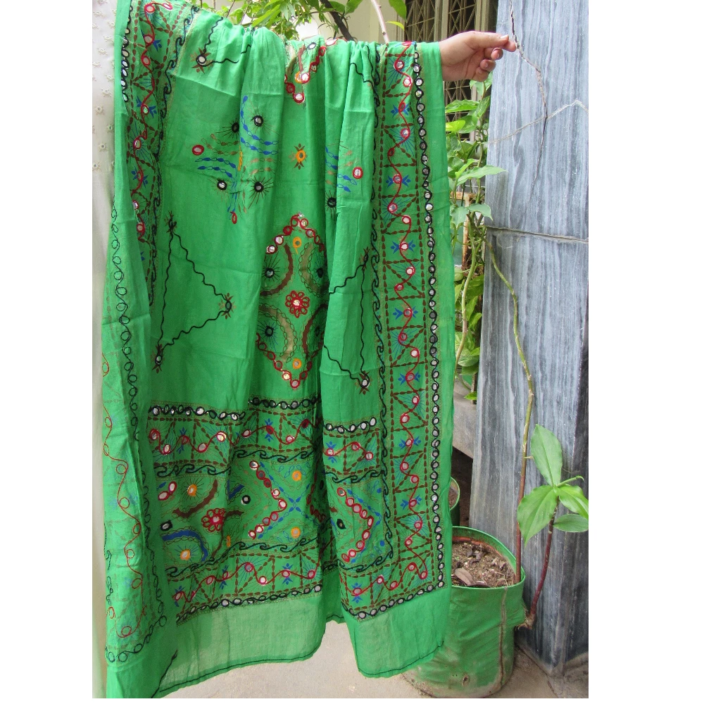 Aari Handwork on printed cotton