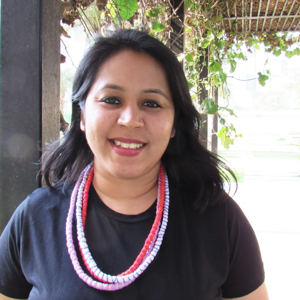 Handmade 3 layered Textile Neckpiece - Colour