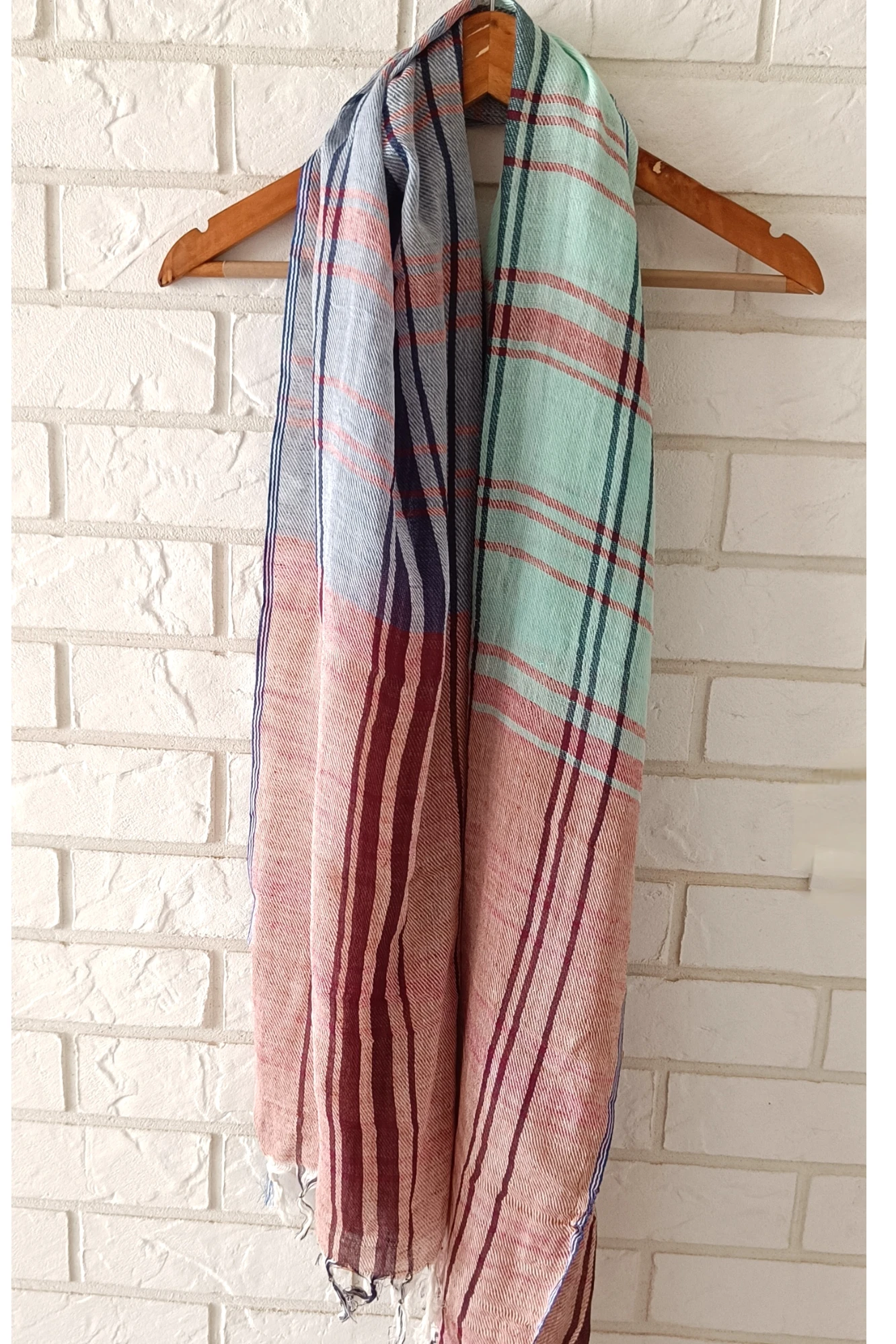 Mint Maroon Harmony stole
