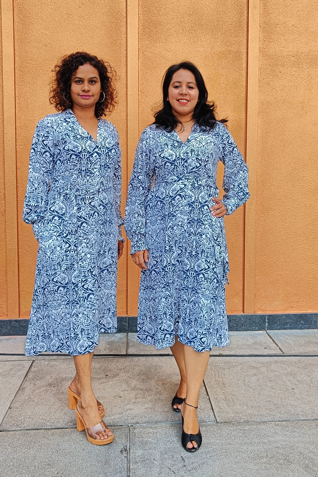 Printed Viscose Button down dress (XS)