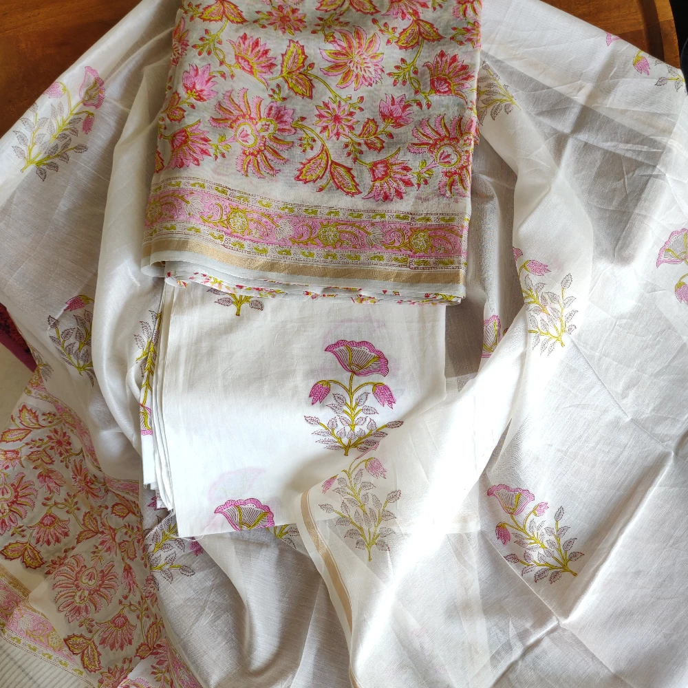 Grey Chanderi Silk kurta set