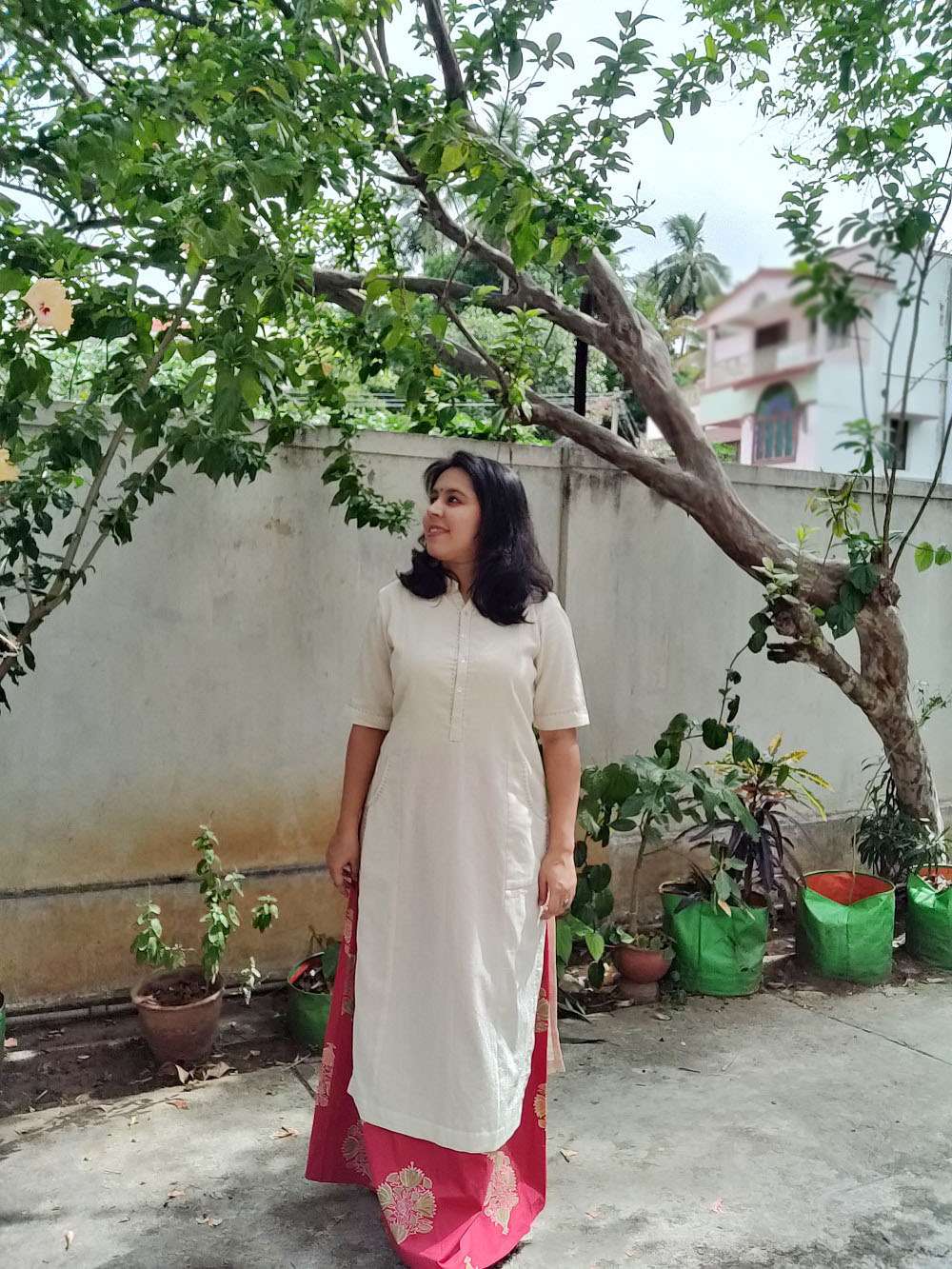 Flat Collar Cotton Kurta
