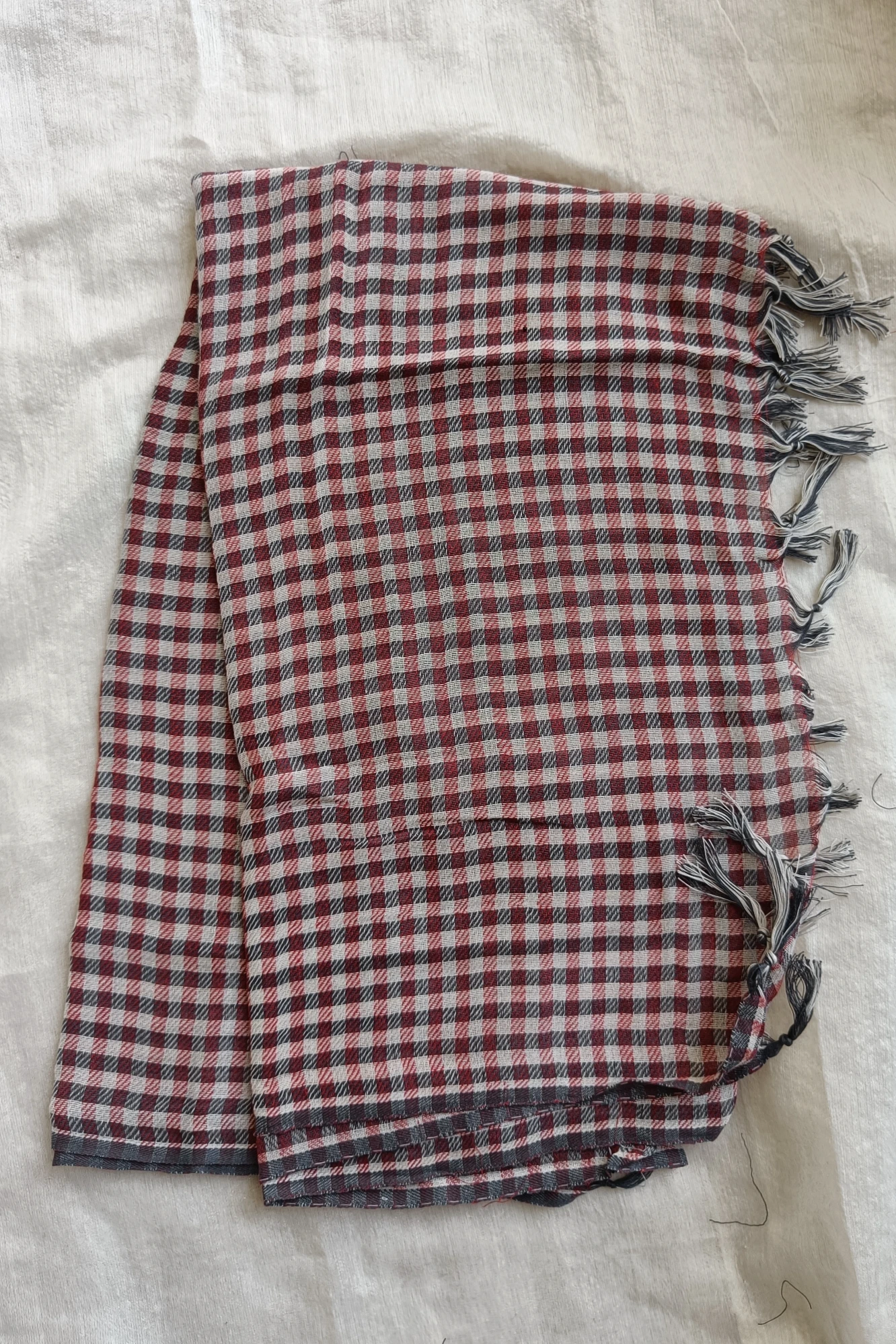 Crimson Lattice Stole