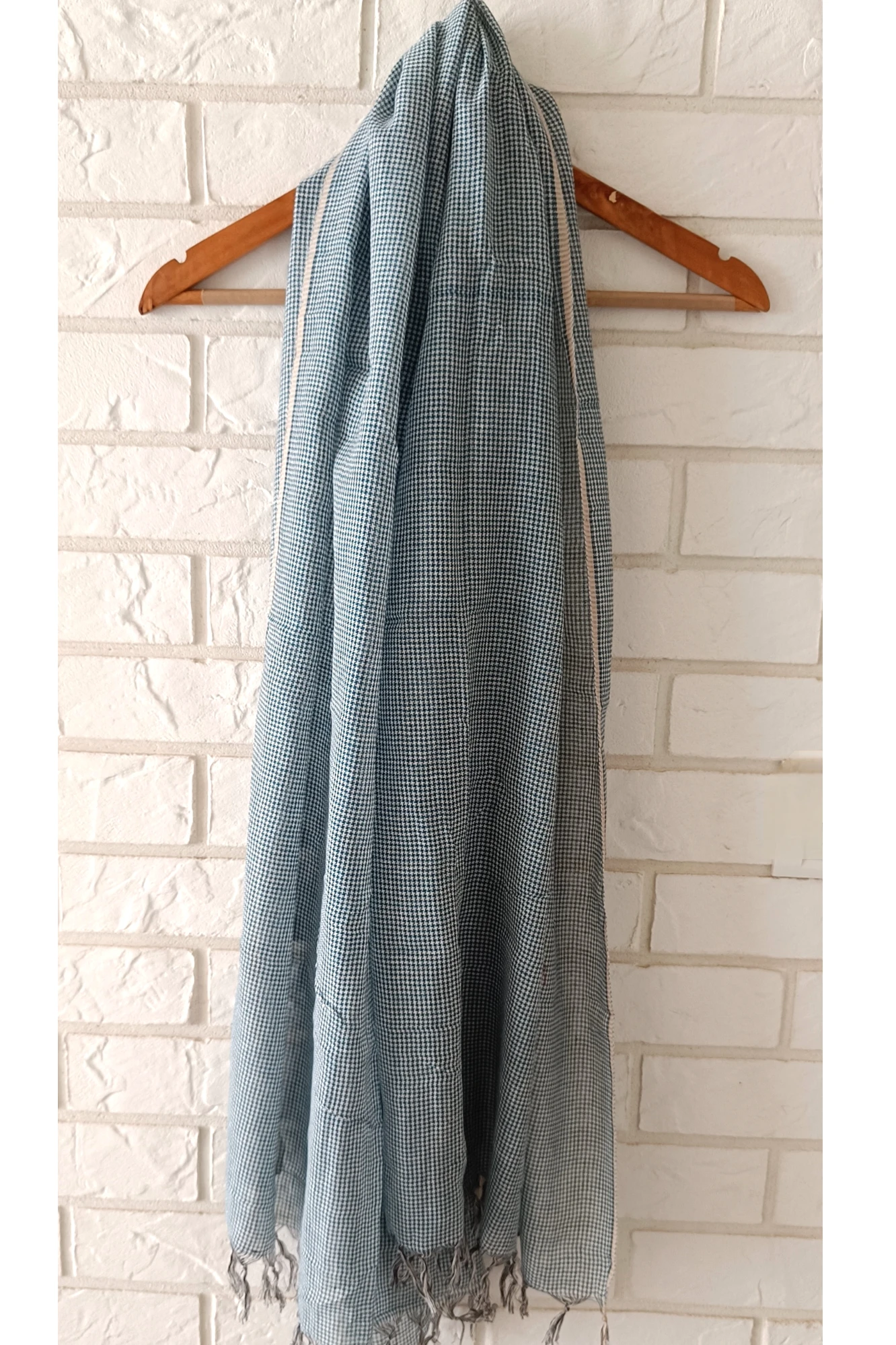 Teal mist cotton stole