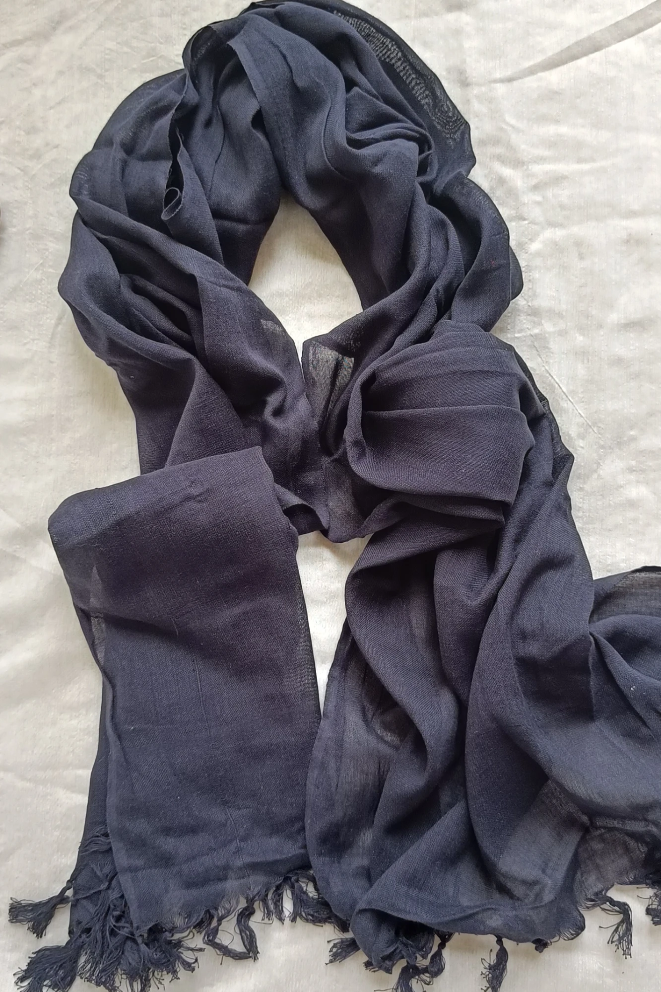 Midnight Indigo cotton stole