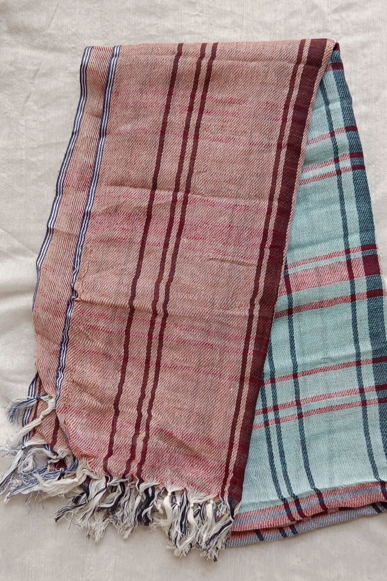 Mint Maroon Harmony stole