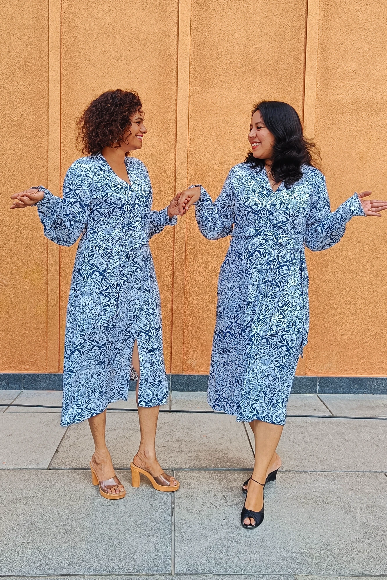 Printed Viscose Button down dress (XS)