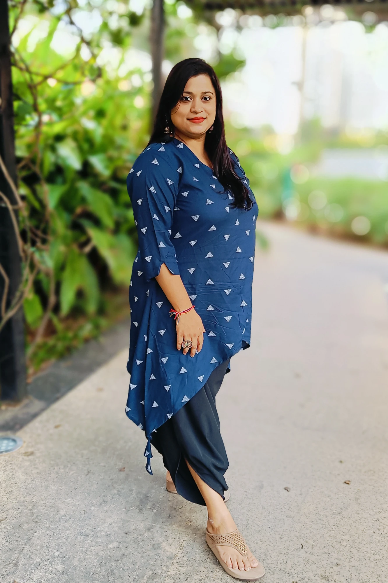Draped skirt & Asymmetric Top (4XL)
