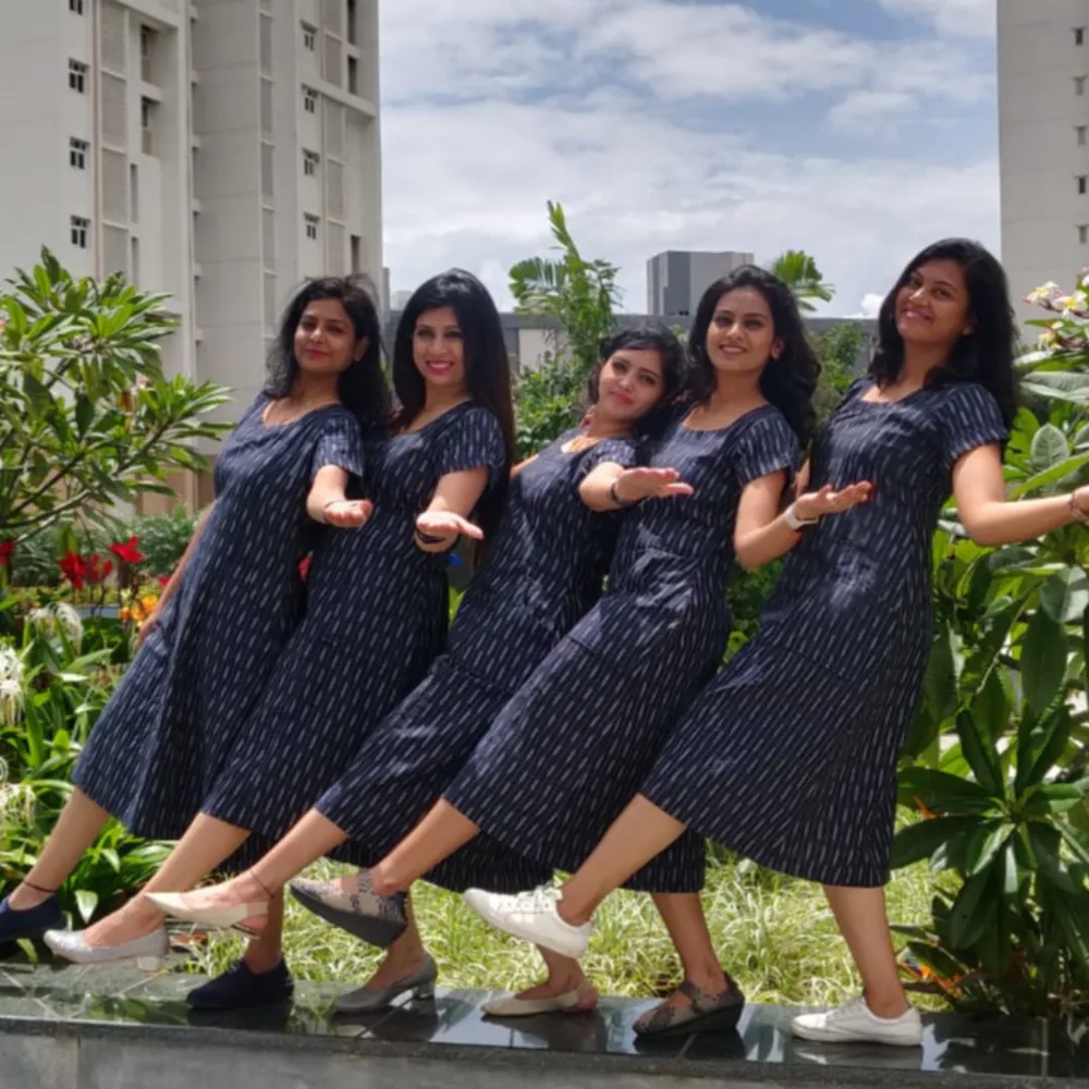 Cotton Ikkat Dress