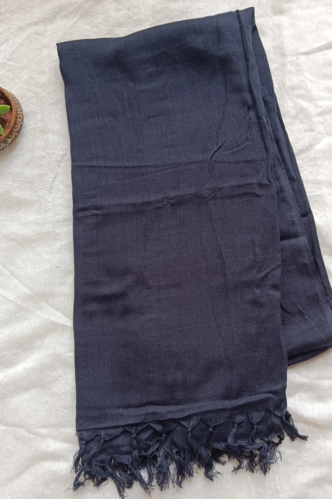 Midnight Indigo cotton stole
