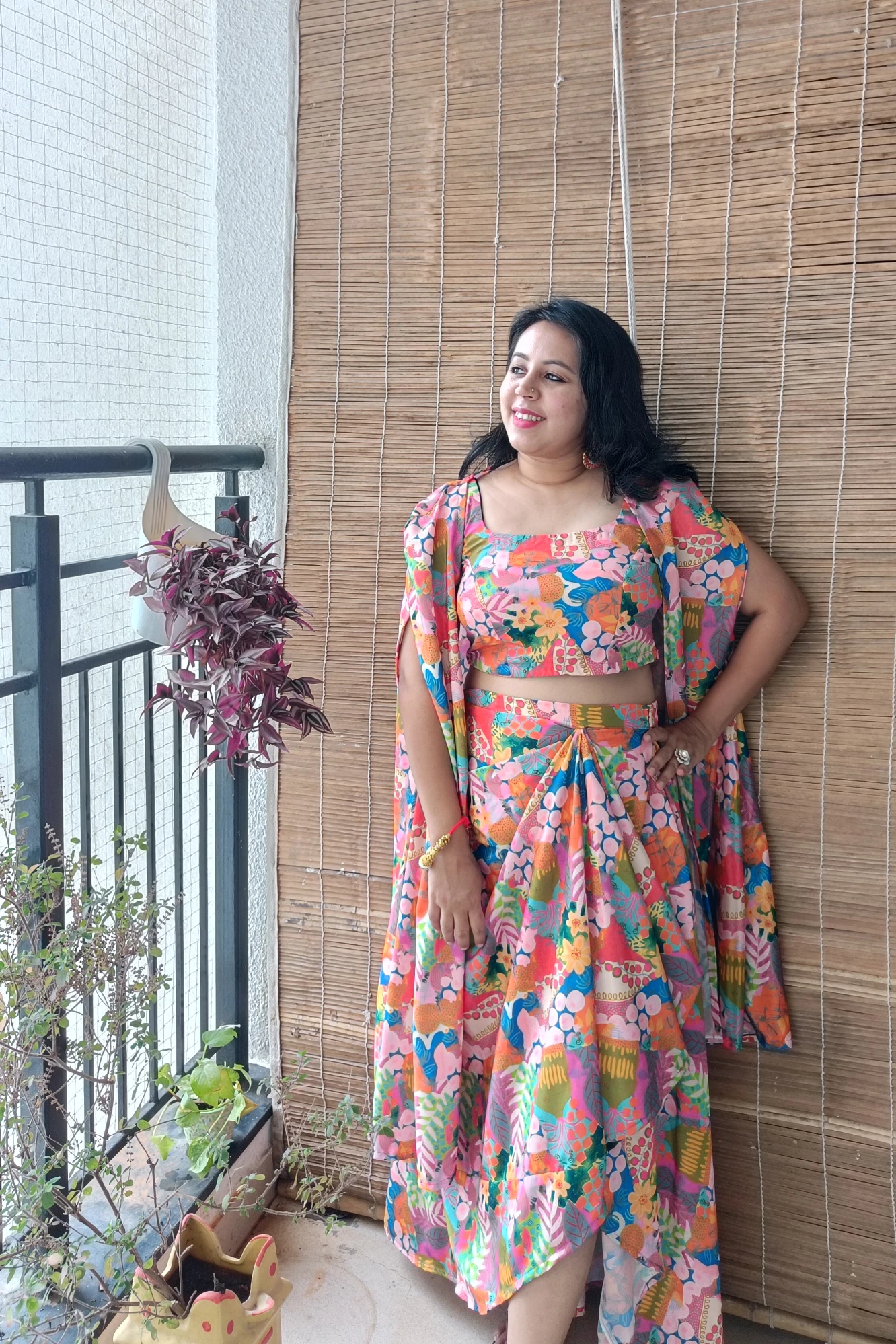 Draped skirt co-ord set (XL)