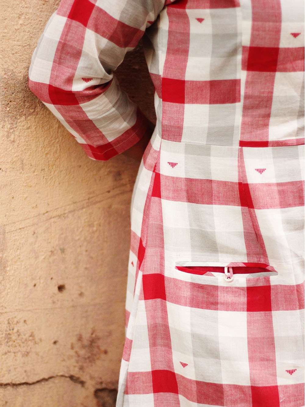 Handloom Cotton Checks dress (XL)
