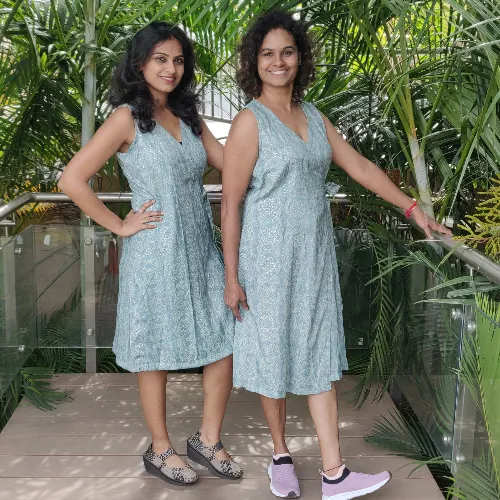 Pastel Blue Rayon Wrap Dress
