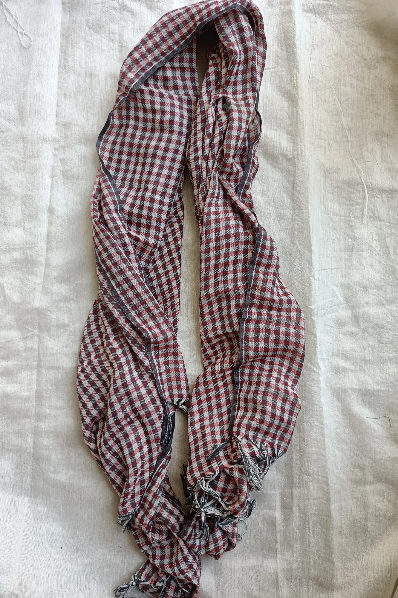 Crimson Lattice Stole