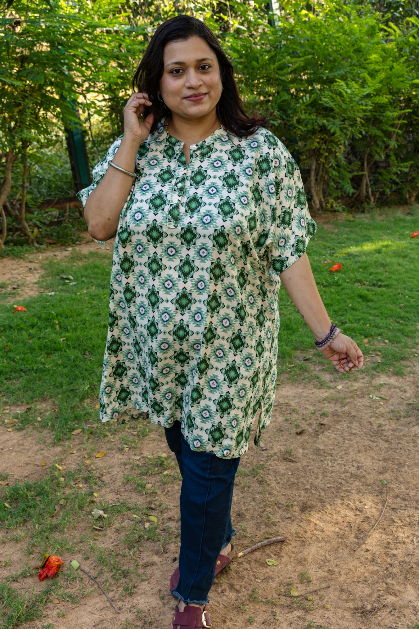 Matcha Mint oversize tunic