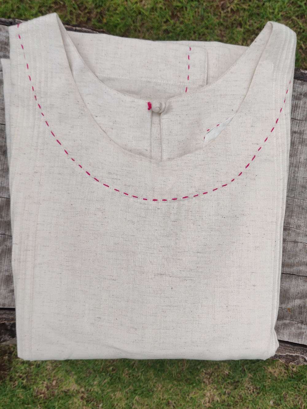 Pin Tucks Cotton Kurta (M)