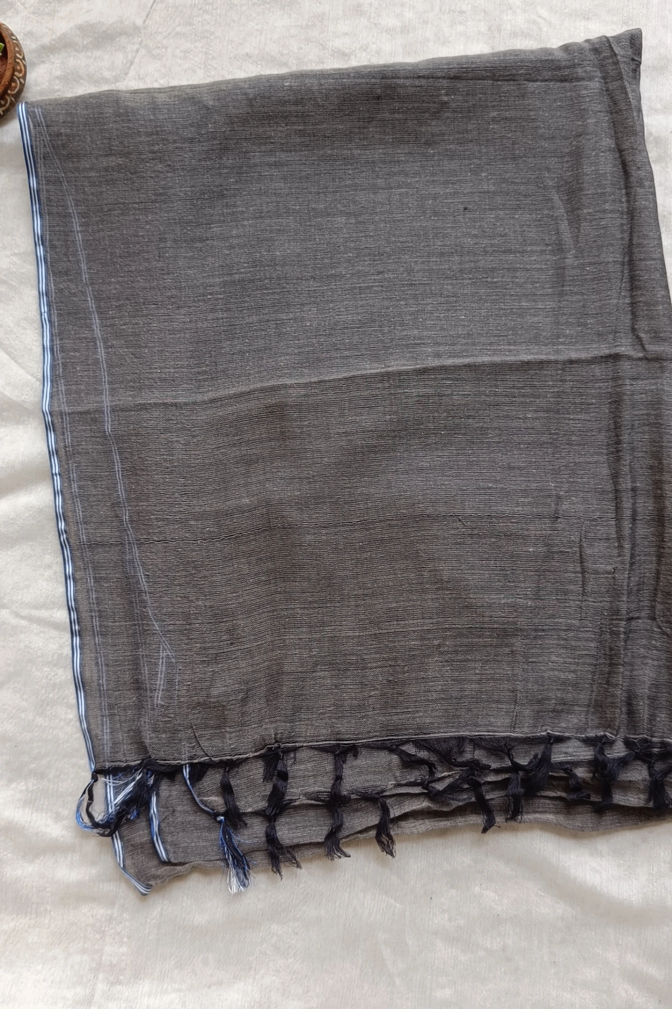 Shadow grey cotton stole