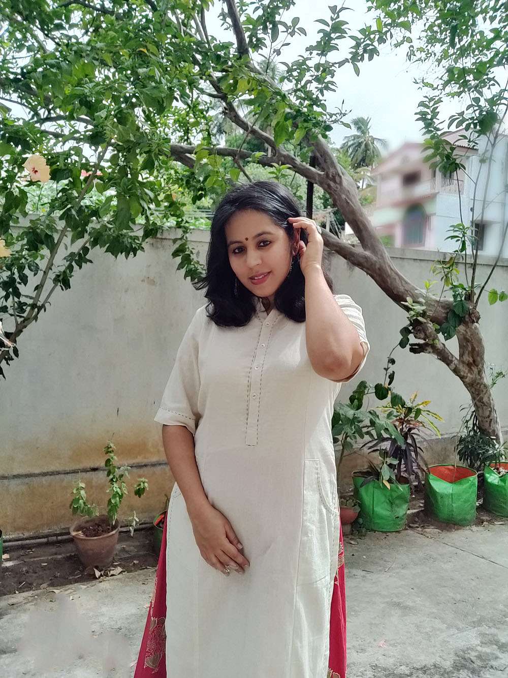 Flat Collar Cotton Kurta
