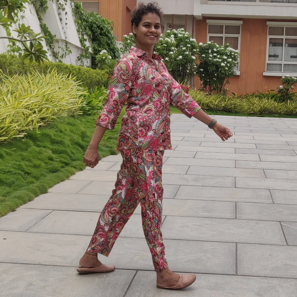 Modal Silk printed Co-Ord set (XL)