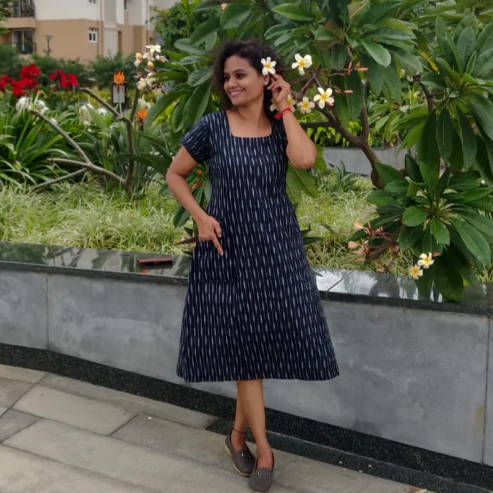 Cotton Ikkat Dress
