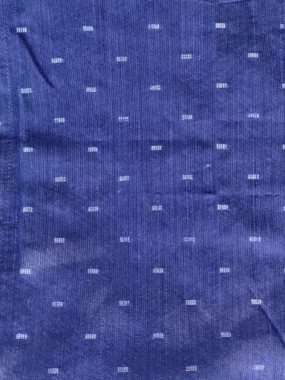 Midnight Blue Lurex Cotton Silk Dress (L)