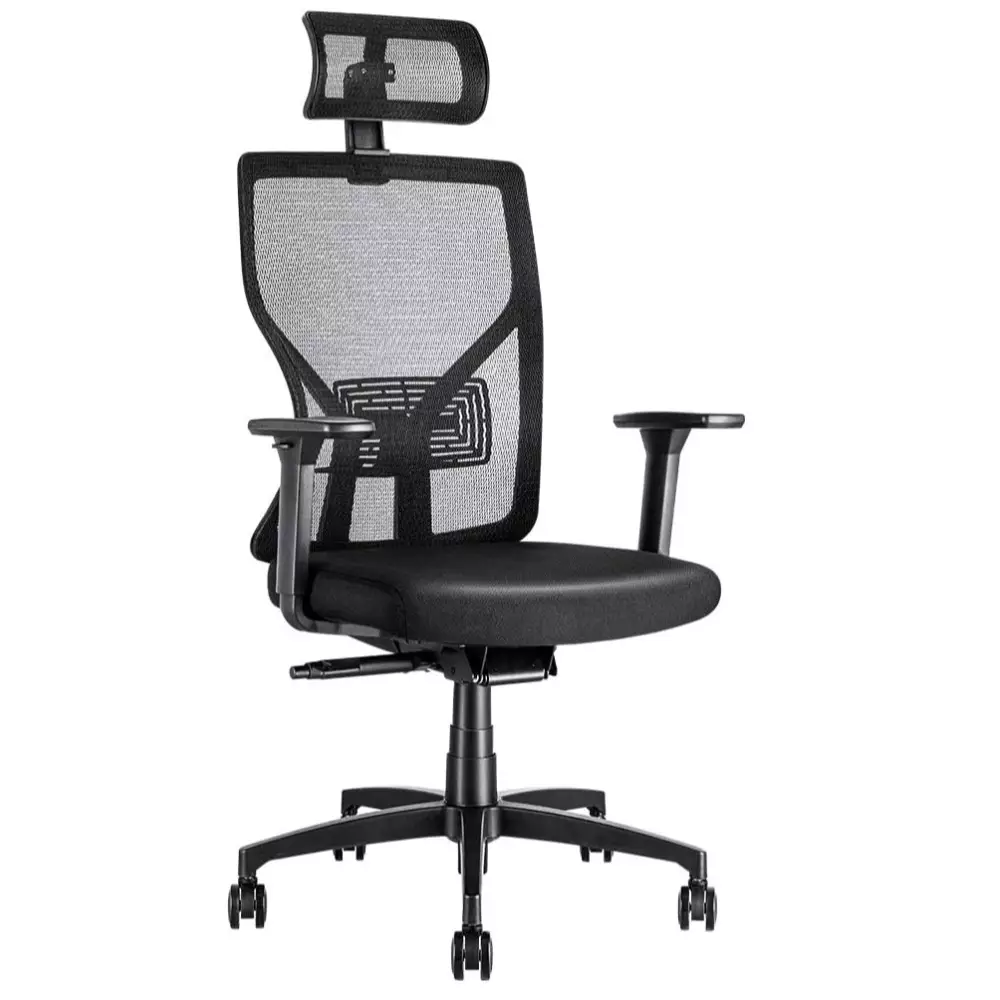 Deskio Back Rest Chair (Mesh + Full Black) 02A