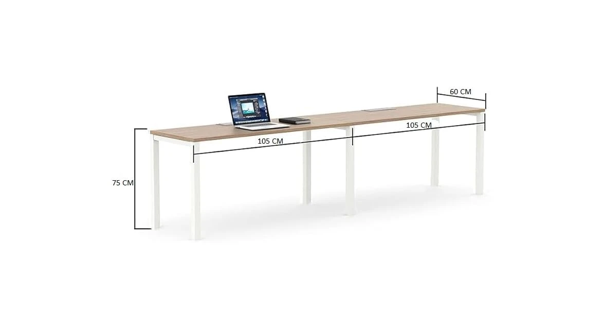 Bilink Desk (240) (Walnut/210 CM)