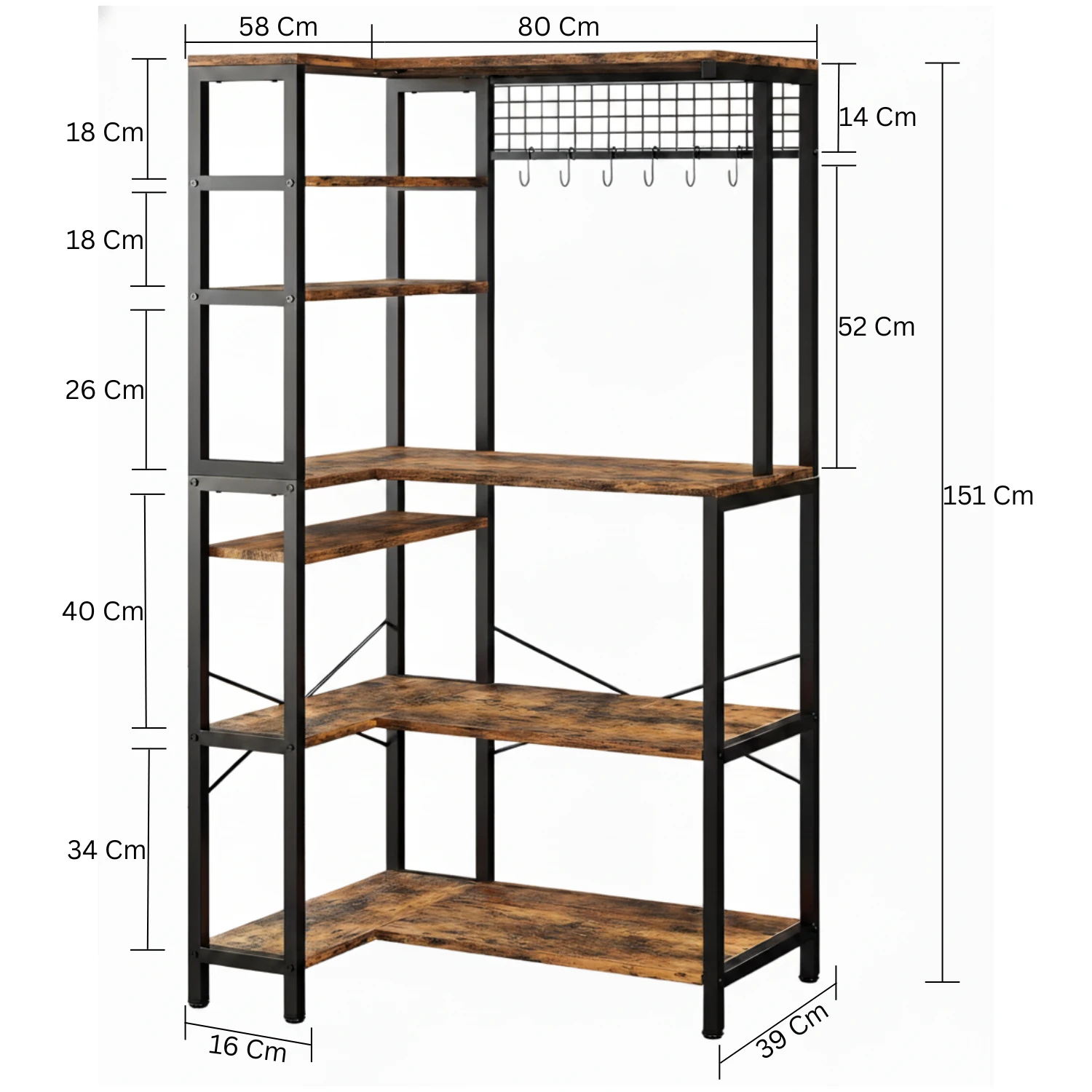 Grido L Kitchen Rack