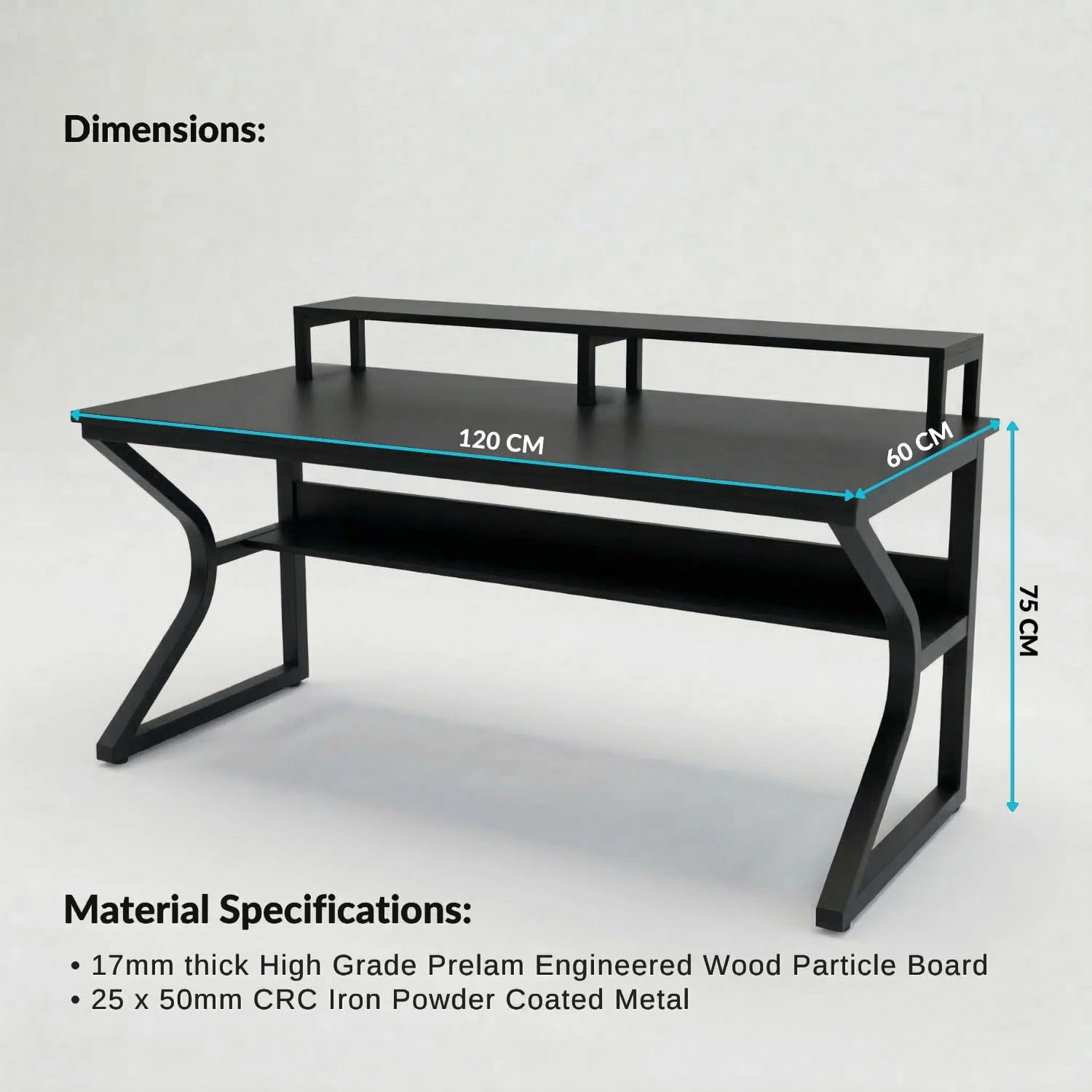 Qri Desk (Black/120 CM)