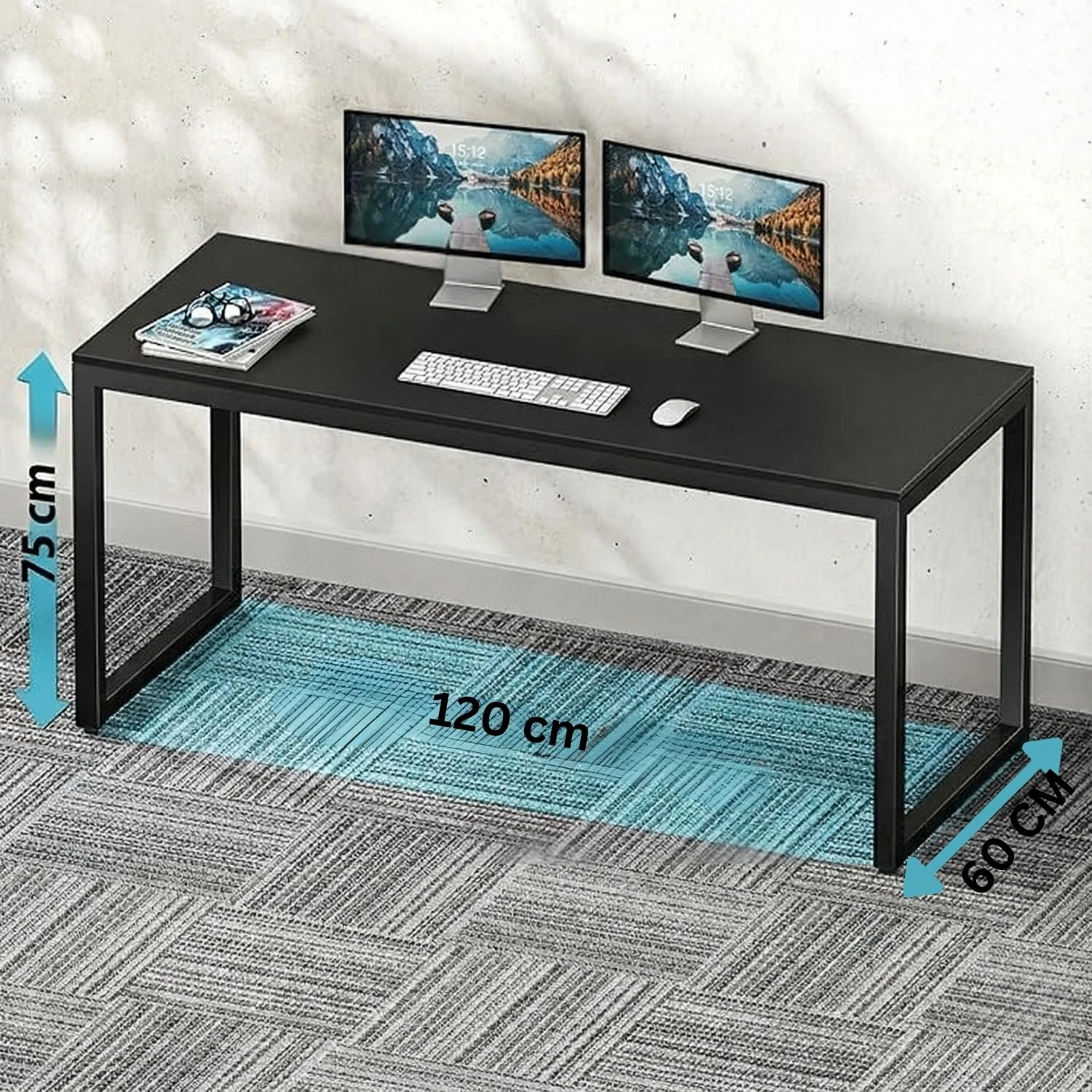 Radix Desk - Ghana Teak (Black)