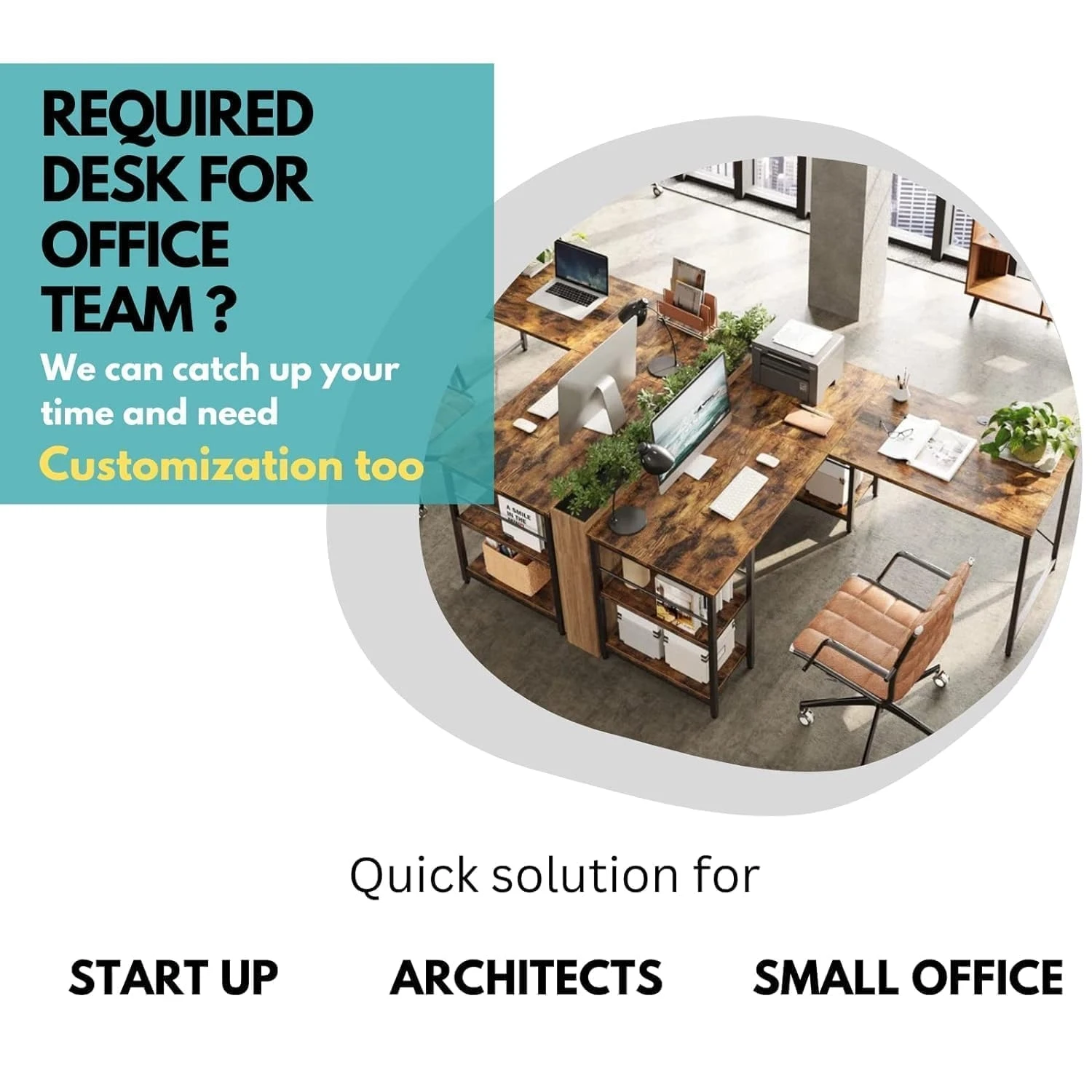 Latwon L Shape Desk (Left Side)
