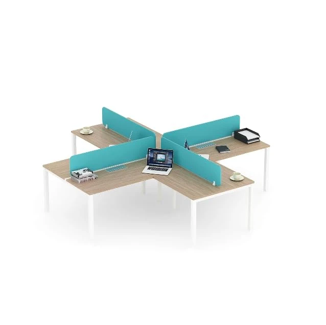 Crystal + Shape desk with Privacy