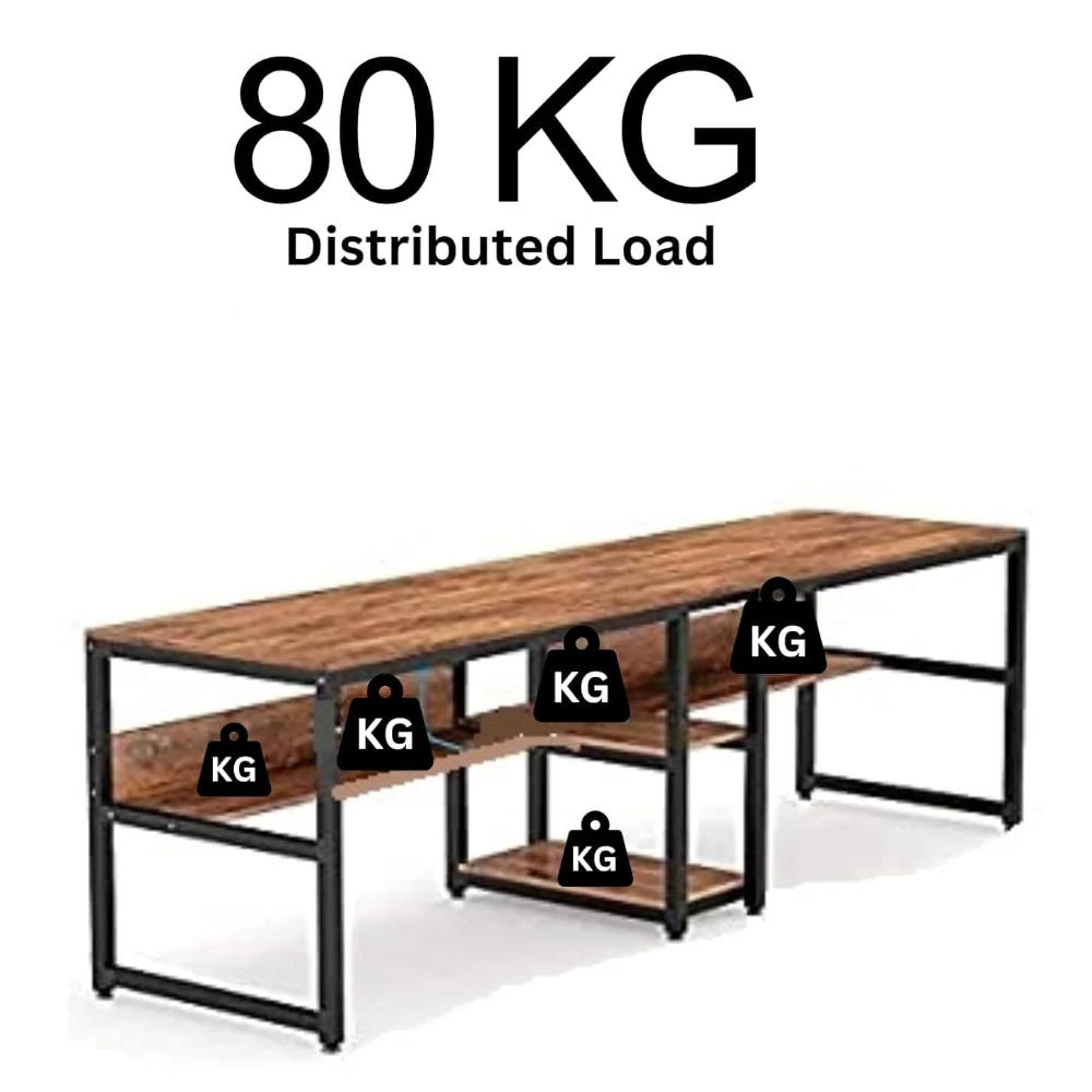 Lancster workstation (240 CM/Brown)