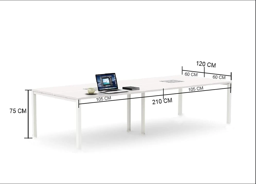 Vintage Desk (White/210 CM)