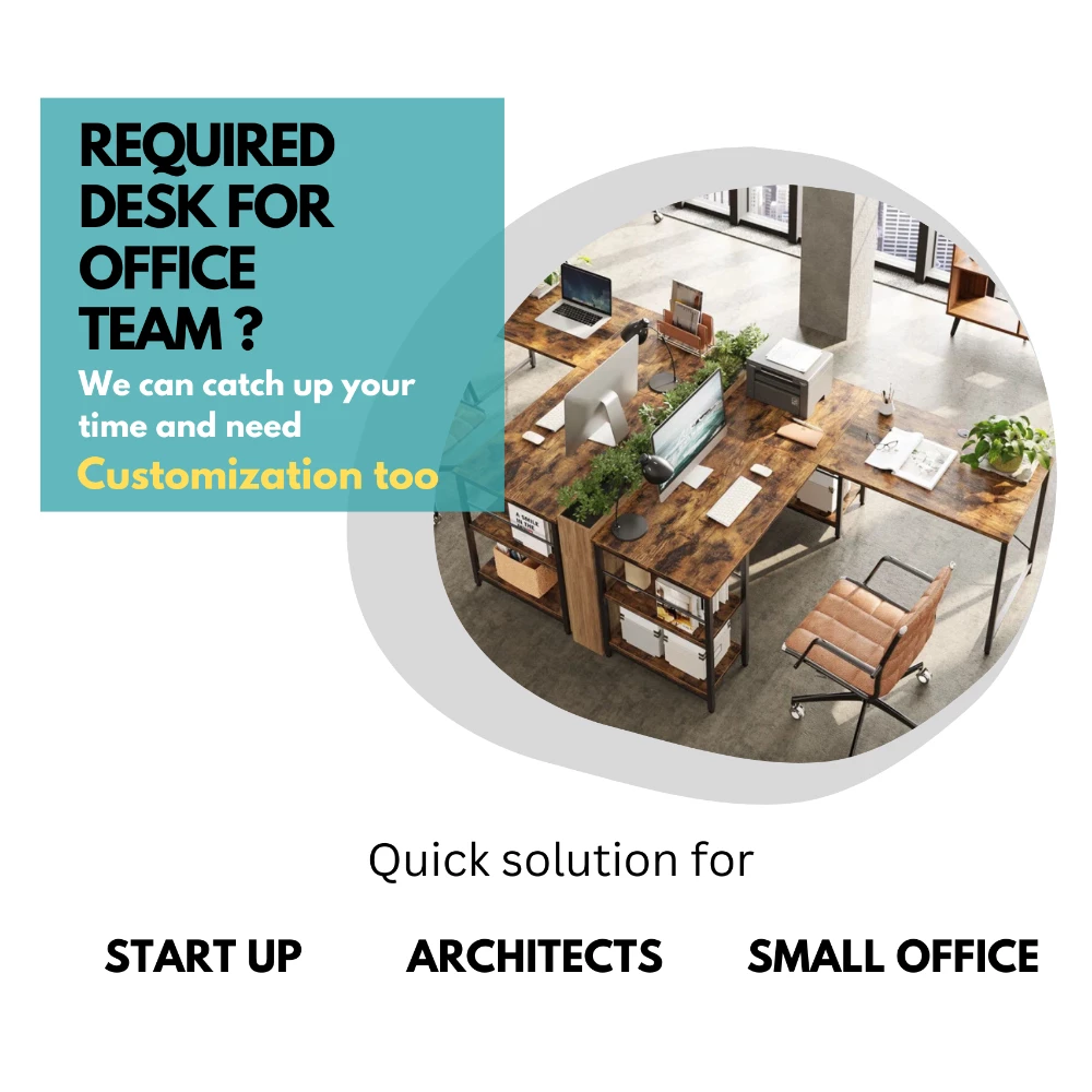 Risina L shaped desk - 50 cm width