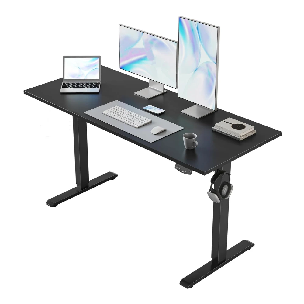 Height Adjustable Desk (Black/Single Motor)