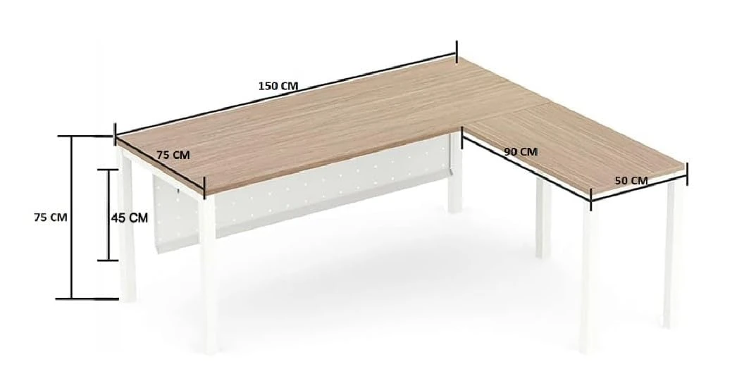 PolarPearl L-Shape (Walnut/150 CM)