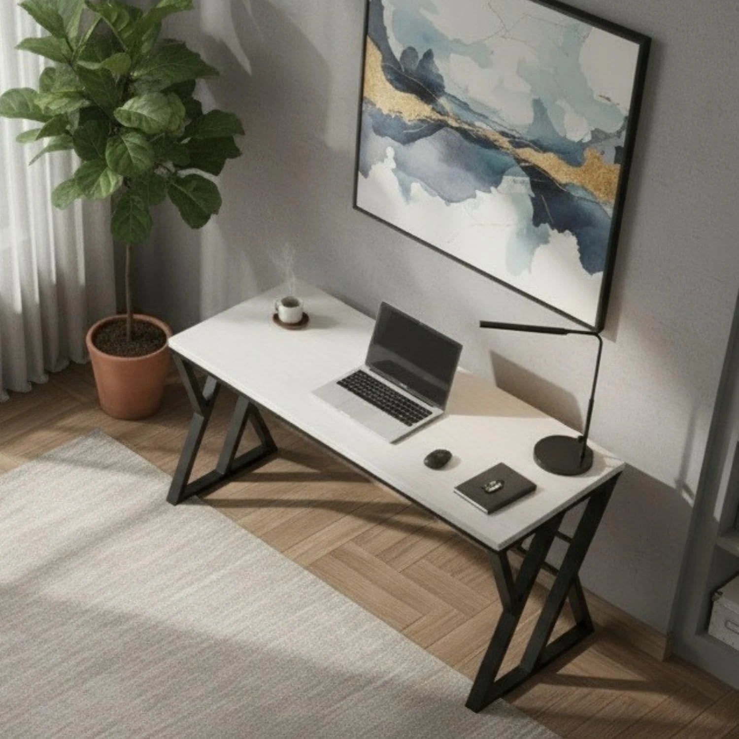 Jimmy Desk - 150Cm (Black & White)