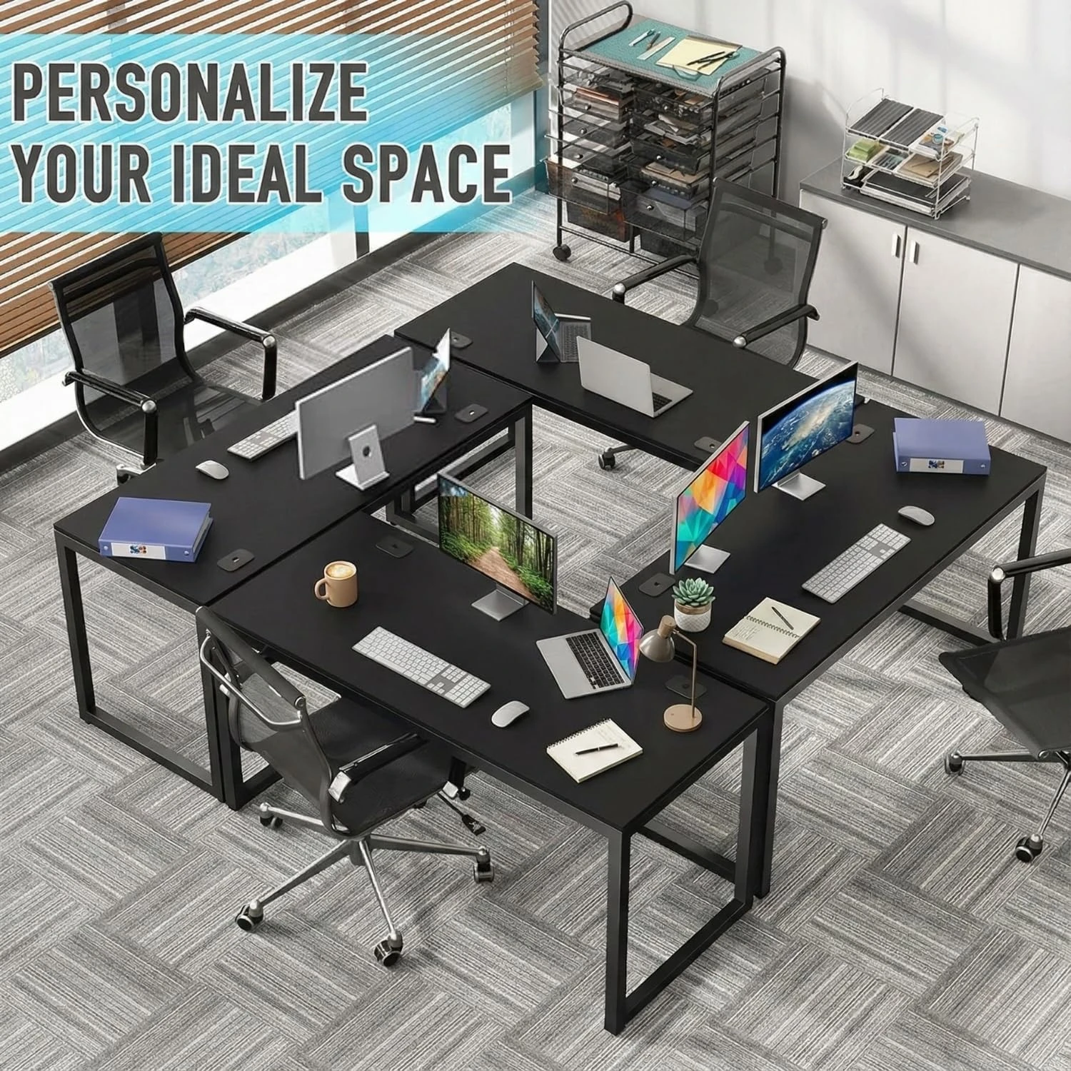 Radix Desk - Ghana Teak (Black)