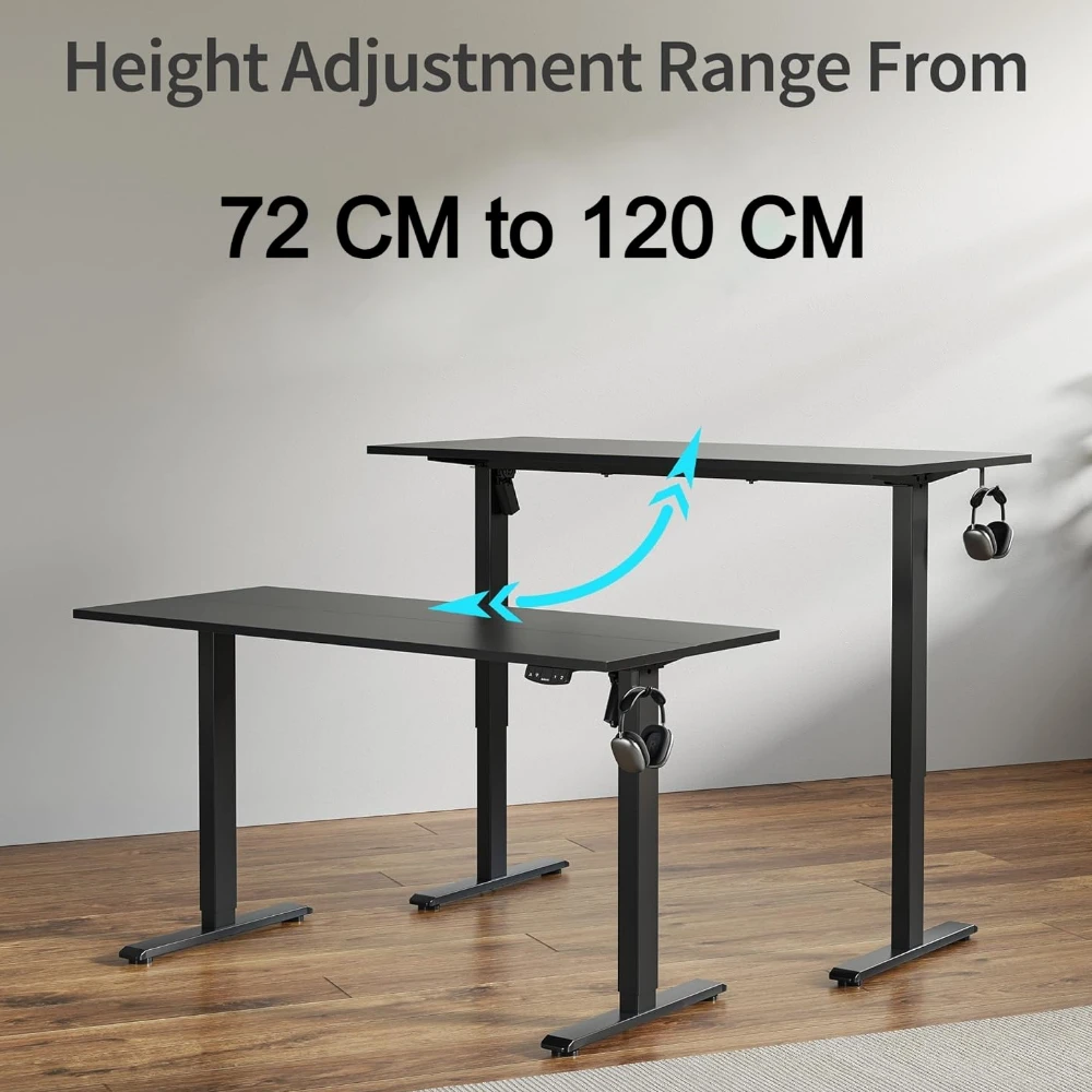 Height Adjustable Desk (Black/Dual Motor)