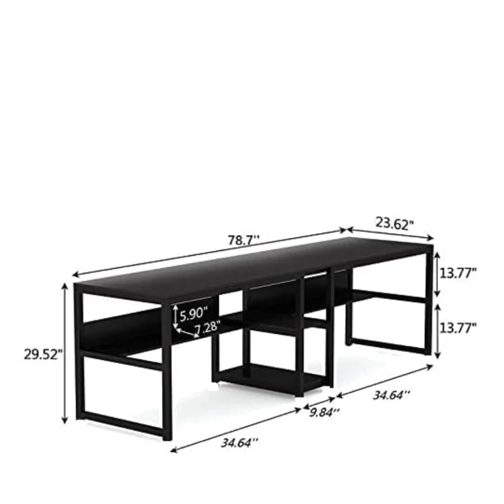 Lancster workstation (200 CM (Regular)/Black)