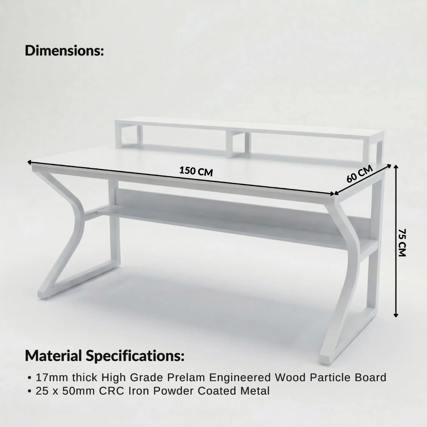Qri Desk (White/150 CM)