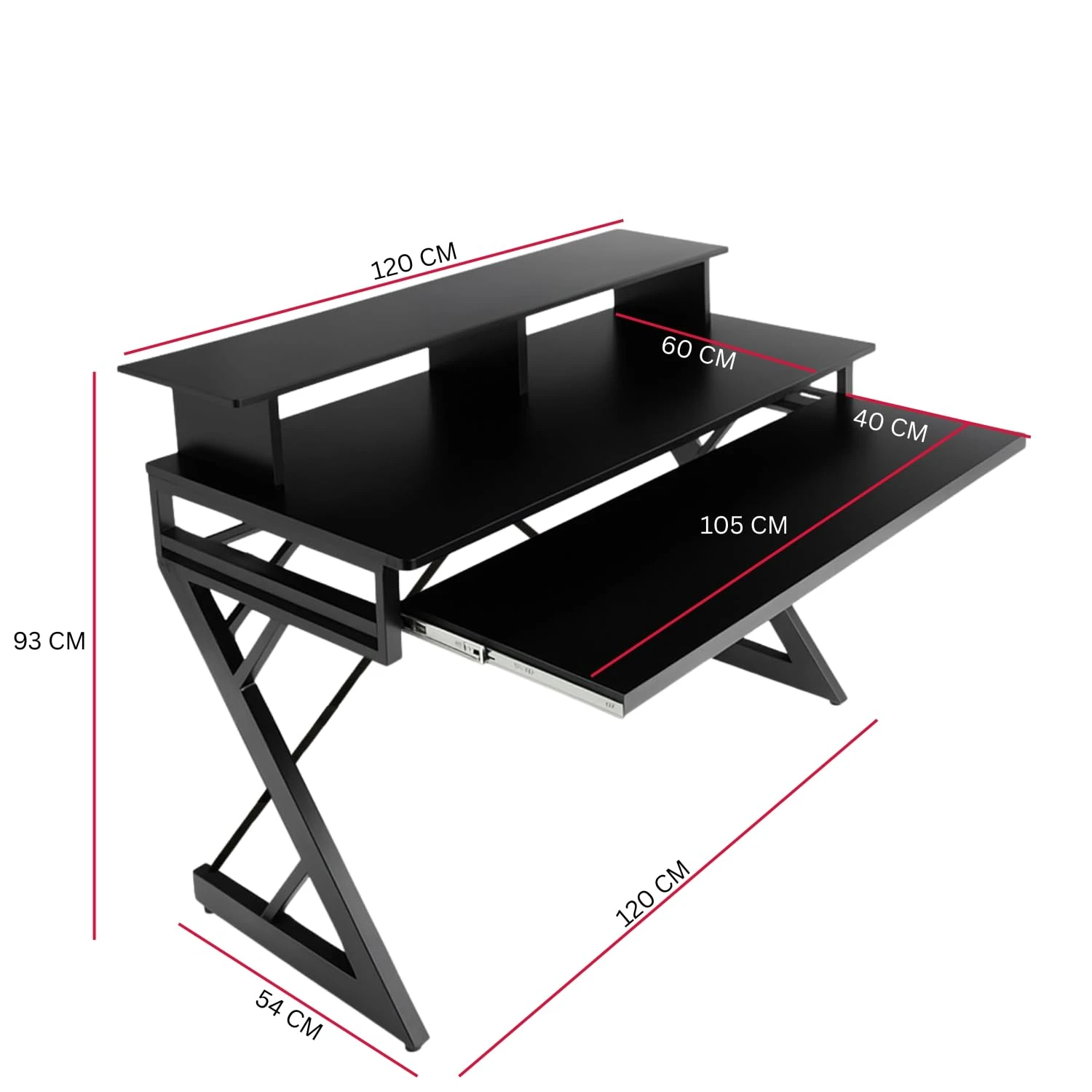 Banin Music Studio Desk (Black)