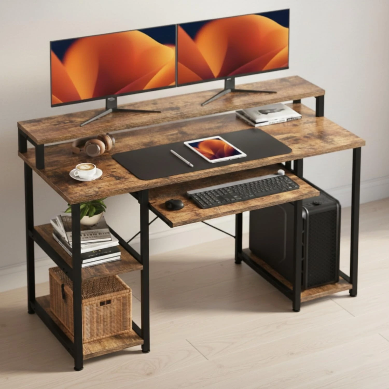 Trio Desk (120 Cm/Brown)