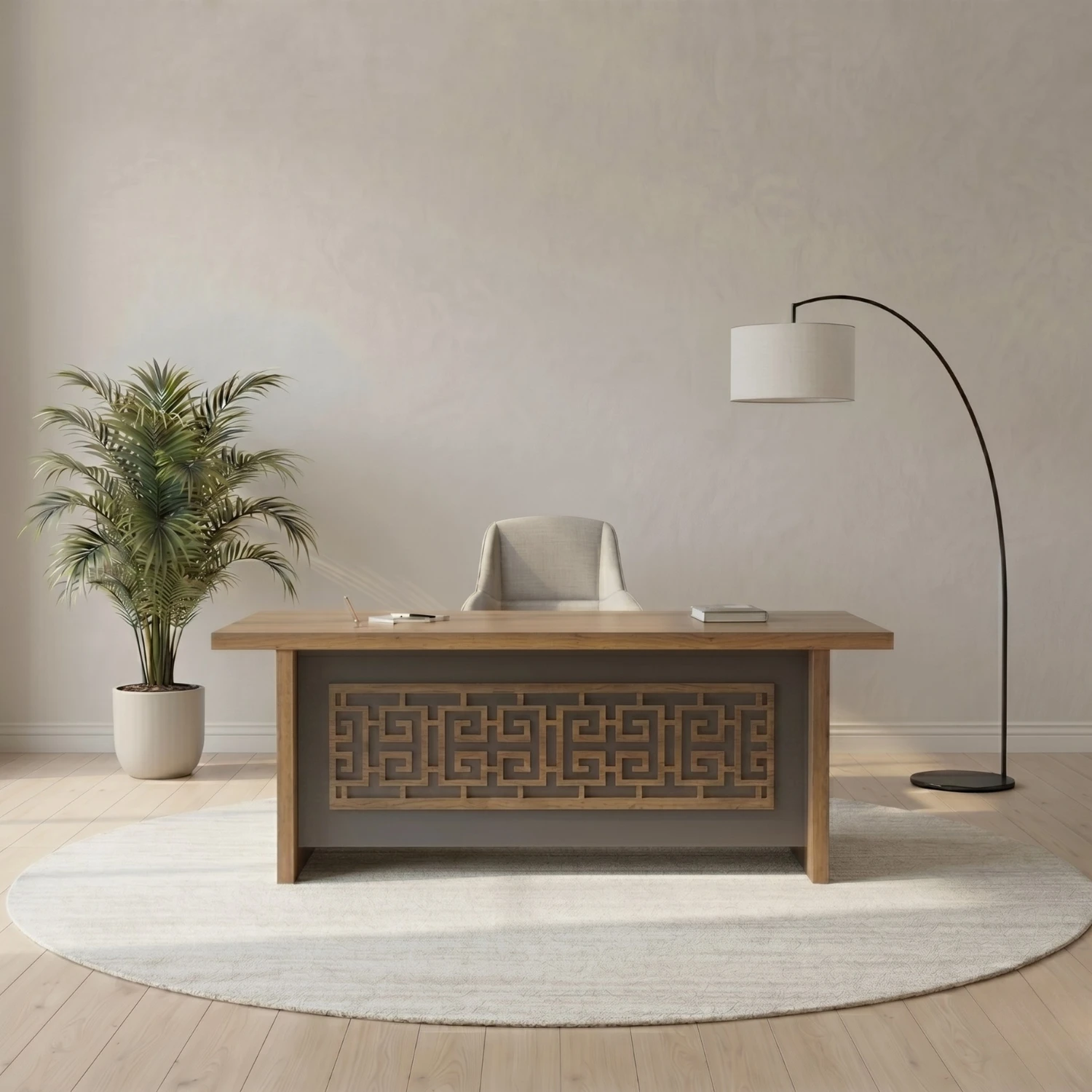 Valor Director Desk (150 CM/With Storage Cabinet)