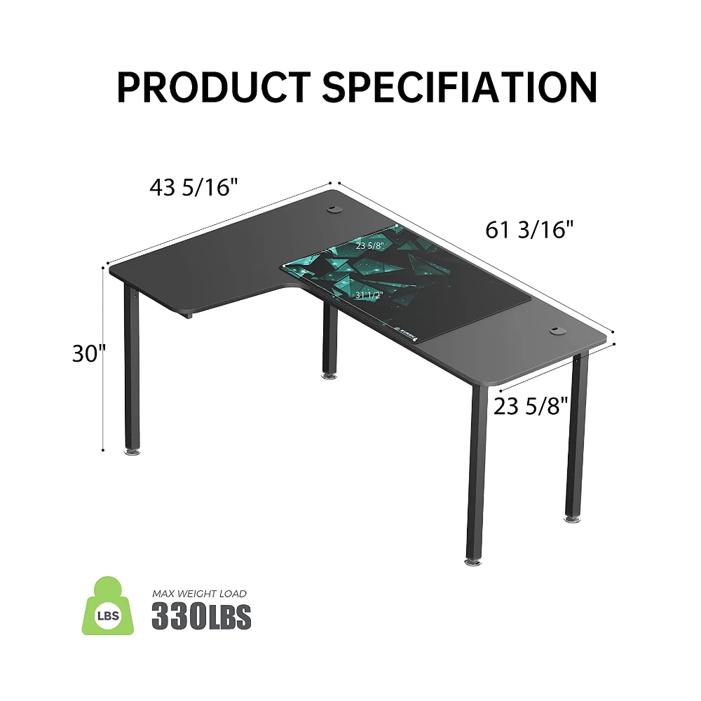 Sandra Gaming desk - Black