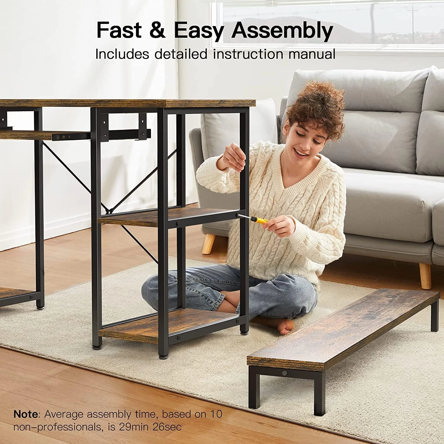 Trio Desk (120 Cm/Brown)