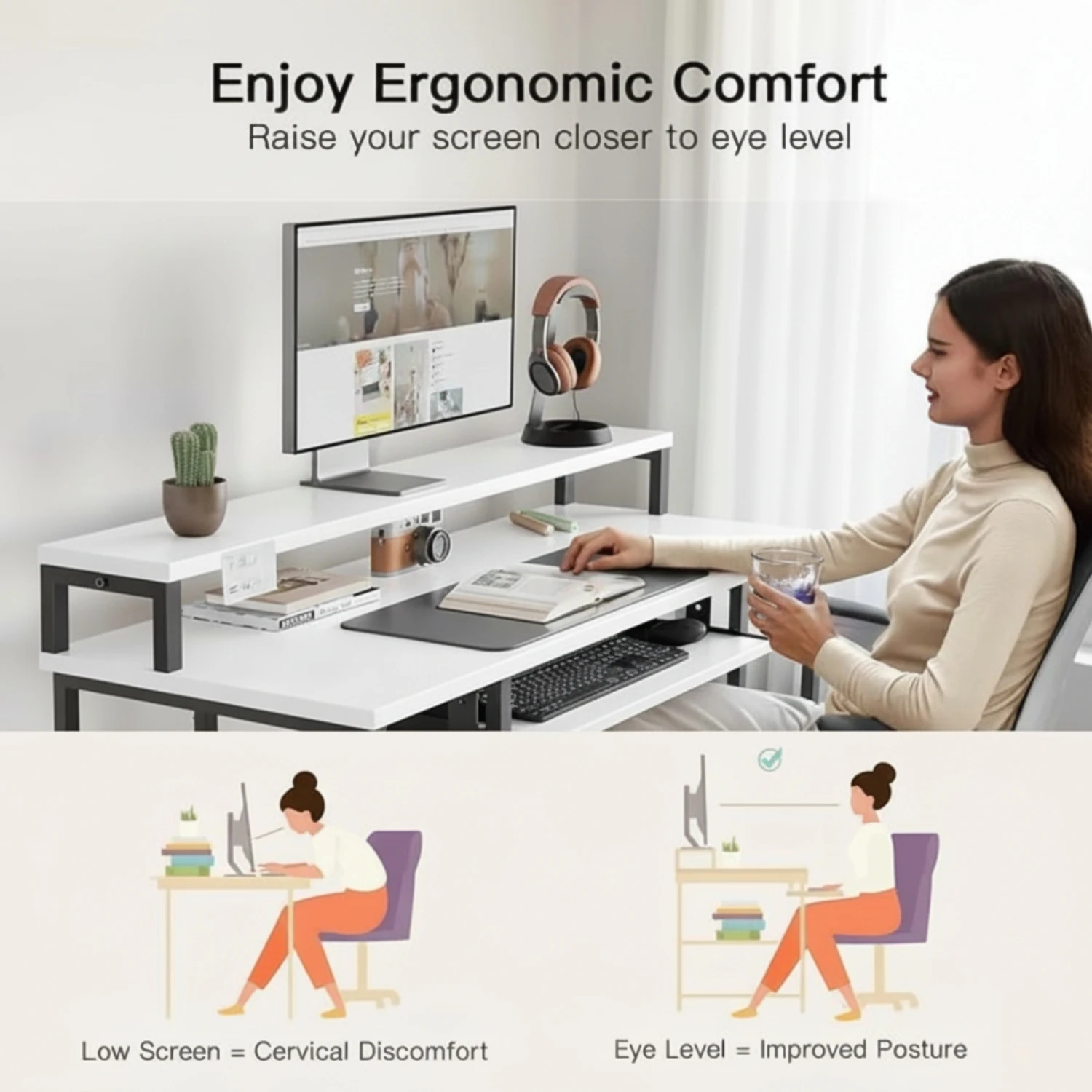 Trio Desk (150 Cm/Black)