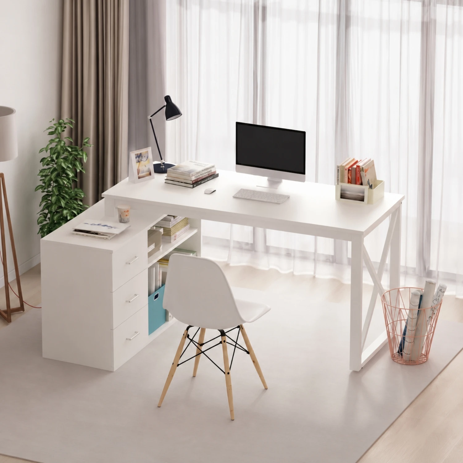 Latwon L Shape Desk (Left Side)